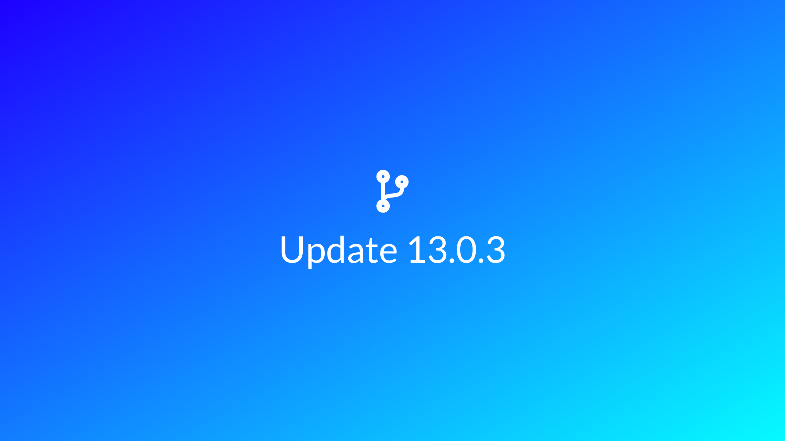 更新 13.0.3