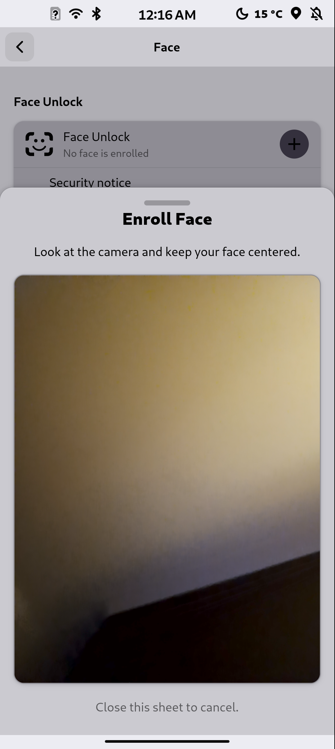 Face Unlock on FuriOS