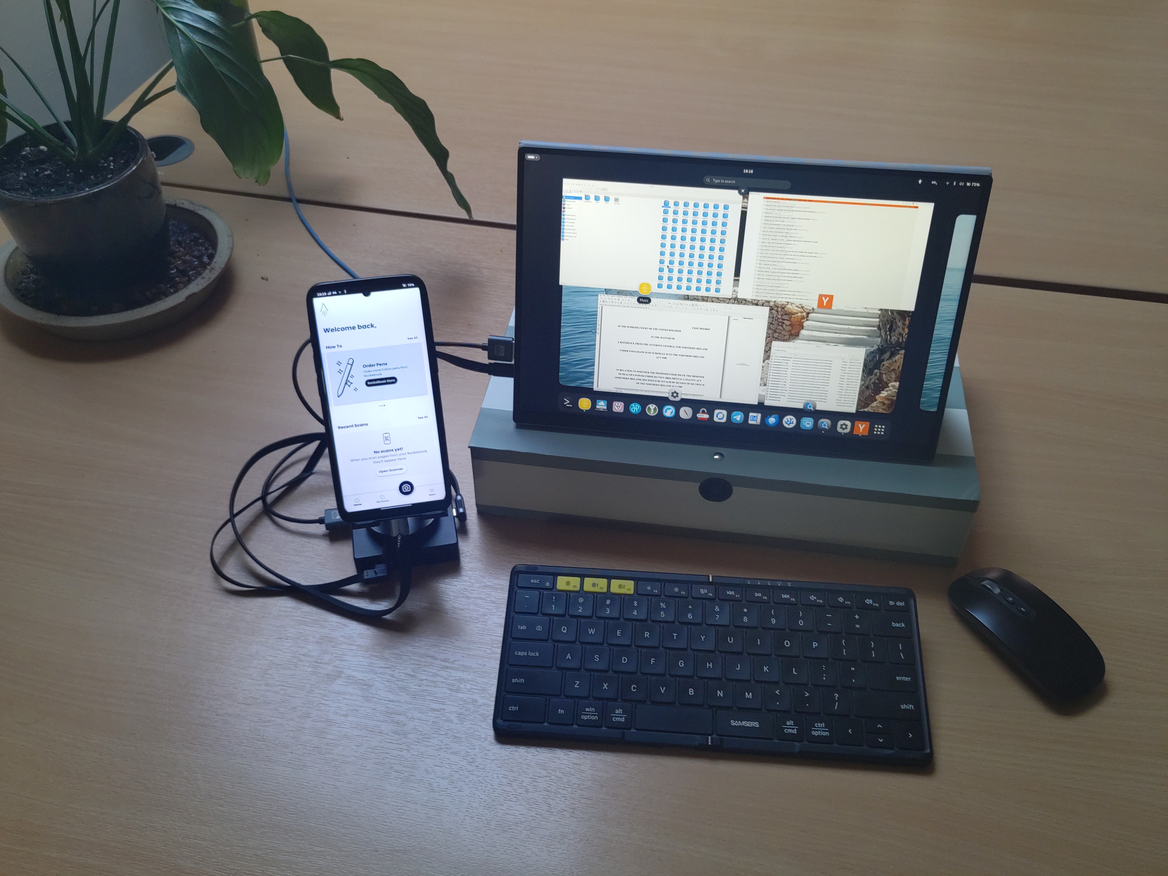 Phone with hub and peripherals