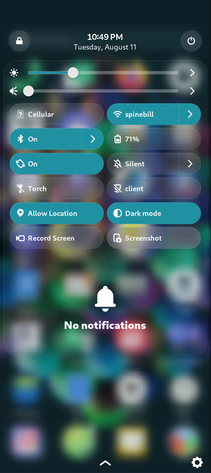 FuriOS Glass Theme drawer